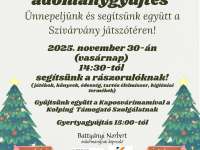 Adventi gyertyagyújtás és adománygyűjtés Adventi gyertyagyújtás és adománygyűjtés