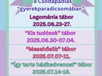 Iskolára hangoló és nyári táborok a Csodapadláson
